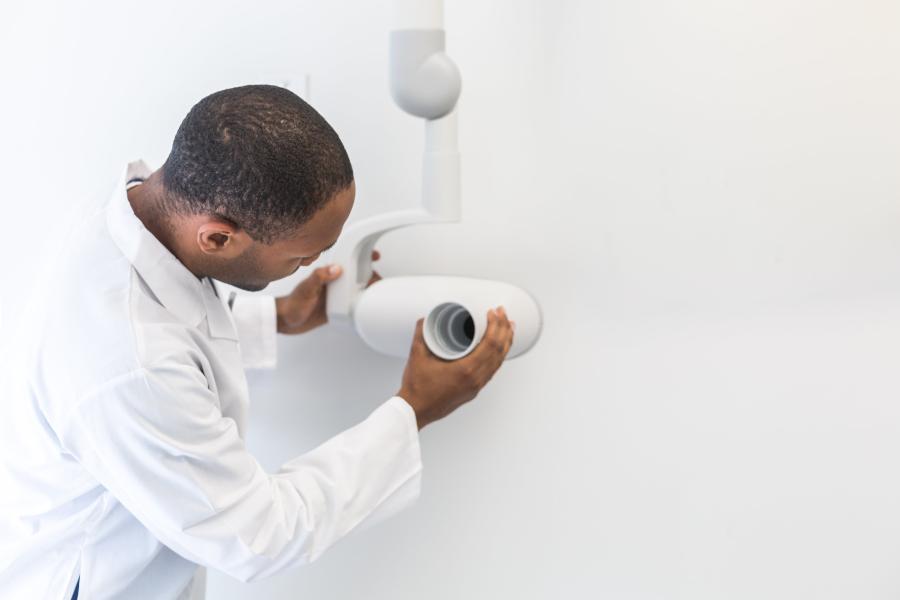 Dentist Preparing X-Ray